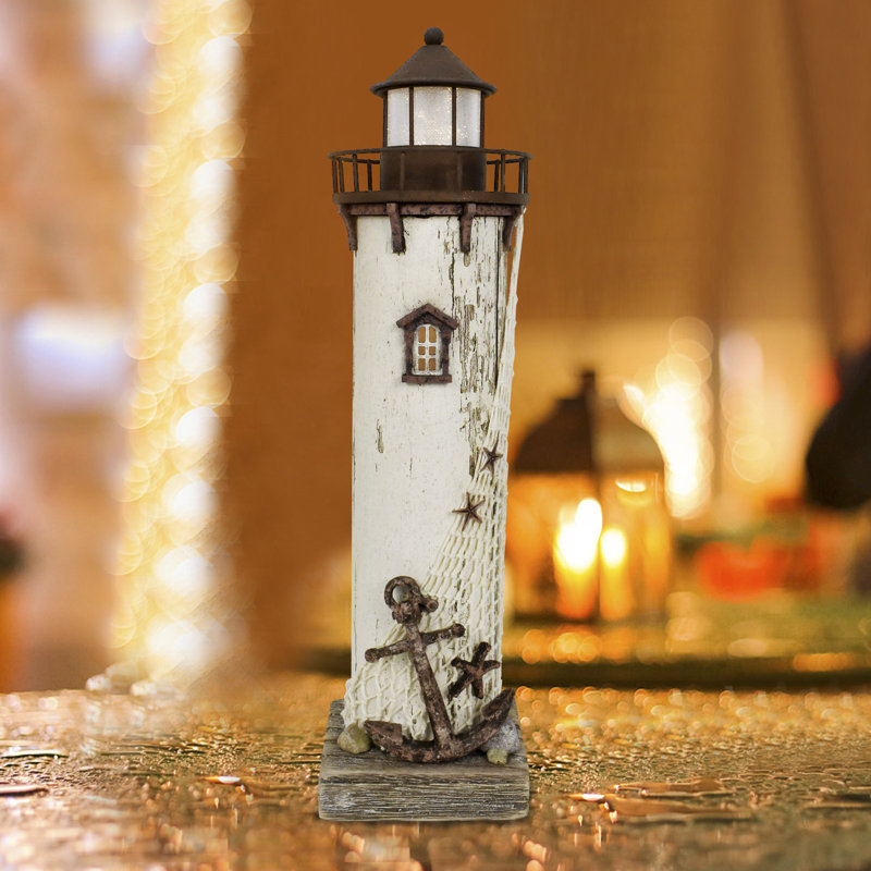 Breakwater Bay Nautical Lighthouse Table Decorations LED Lighthouse